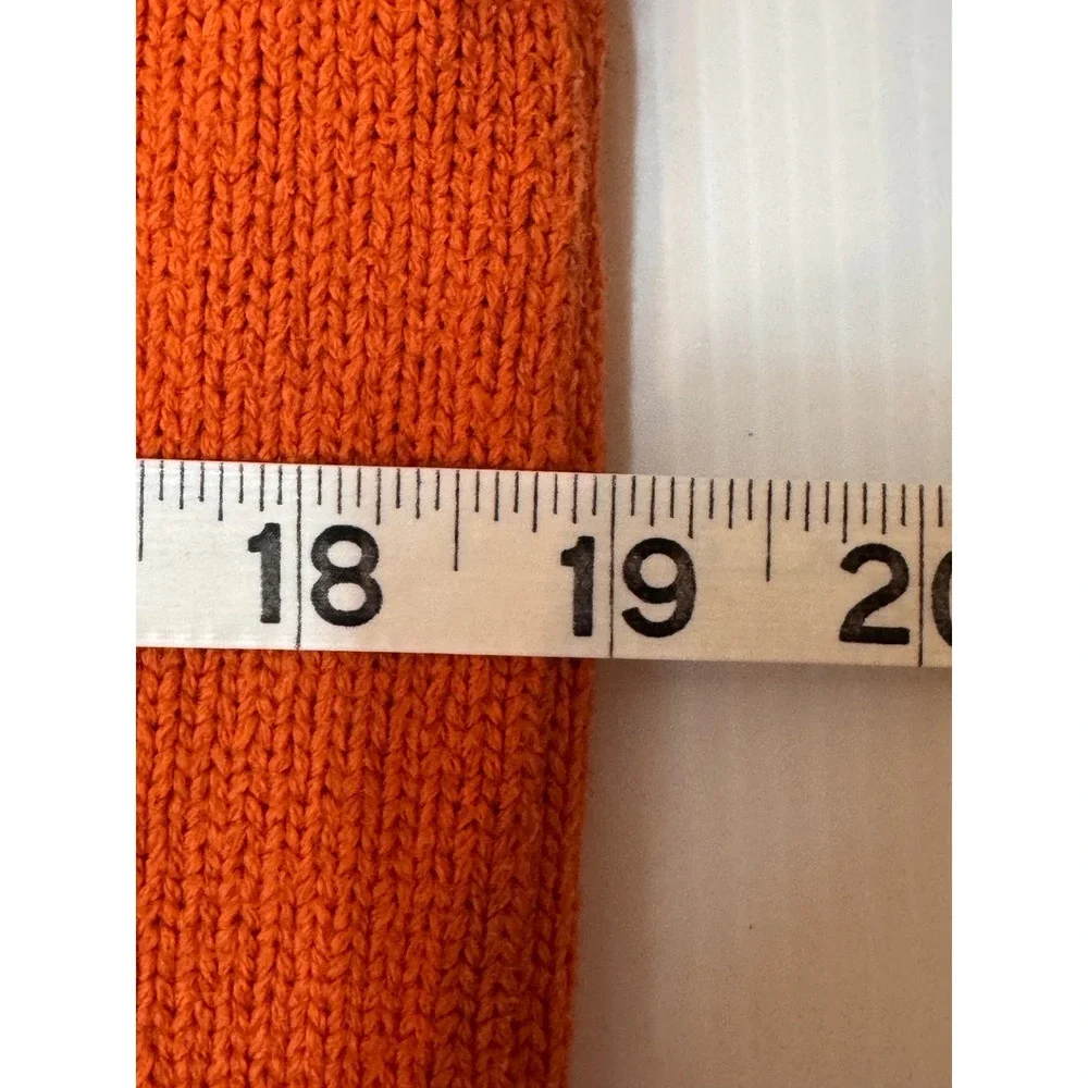 Eileen Fisher Sweater Womens L Orange Zip Up Mock Neck Casual Summer Layering‎